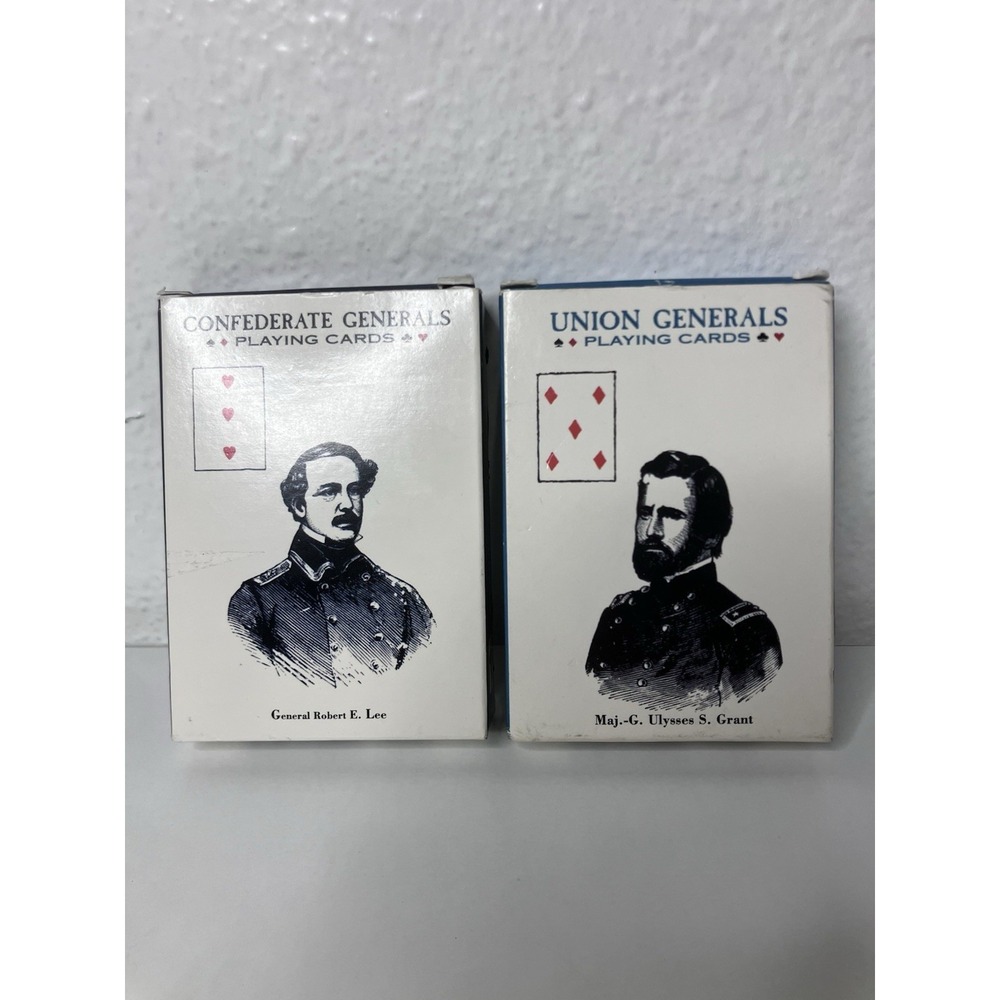 Vintage Union and Confederate Playing‎ Cards Two Decks Opened Unused America USA